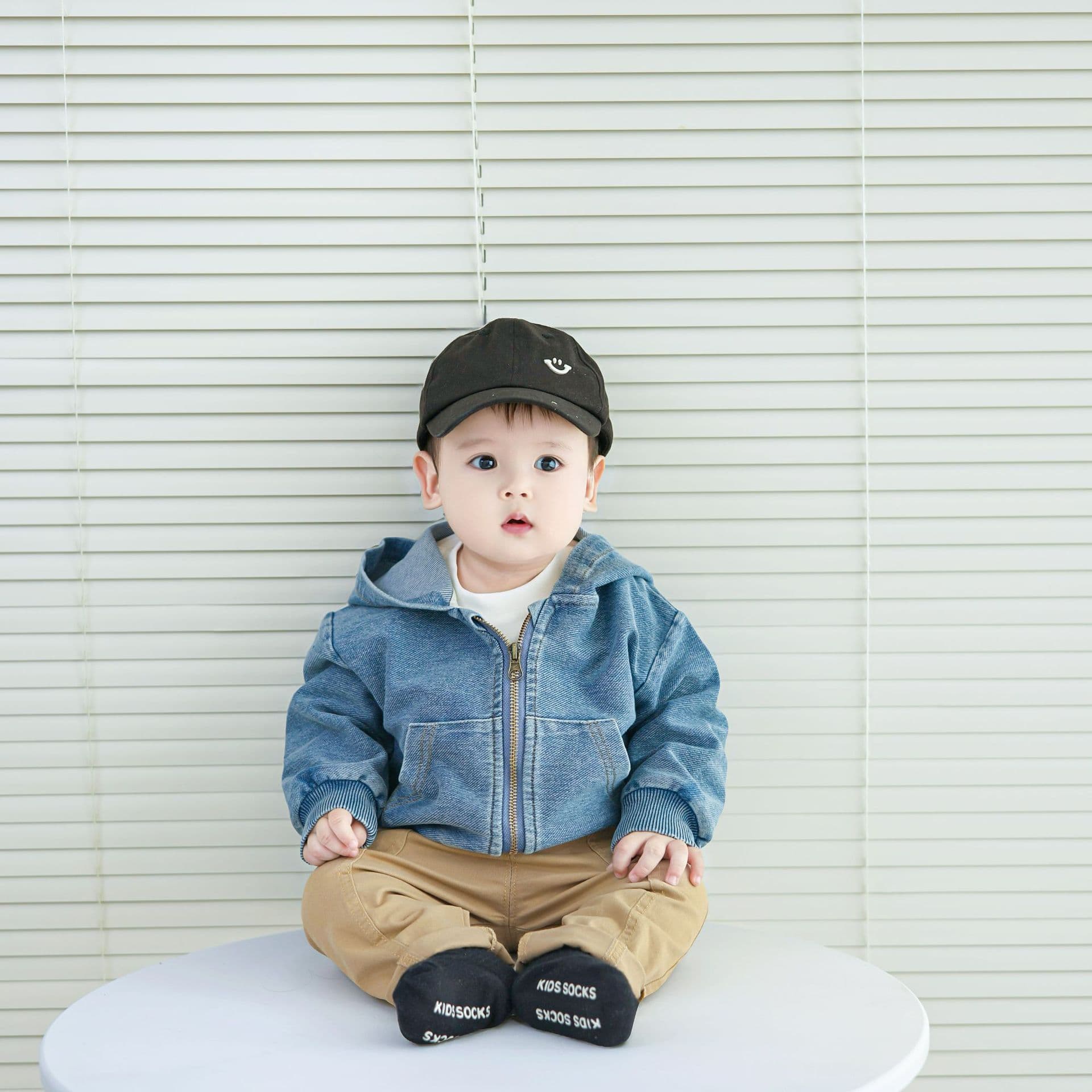 Infant Boys Girls Spring New Stylish Kids Hooded Denim Jacket Toddler Baby Korean Style Clothes Trendy