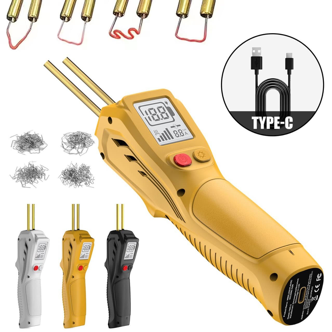 New handheld LCD wireless car bumper repair machine, plastic bumper repair welding gun, welding stud welding, cross-border e-commerce.