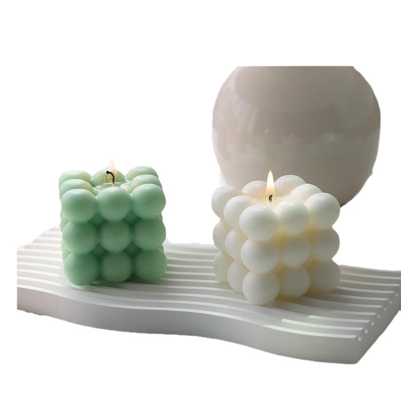 Trendy Cube 3D Aromatherapy Candle Soy Wax Smokeless Fragrance Home Ambiance Decor Household Scented Candle Ins Style