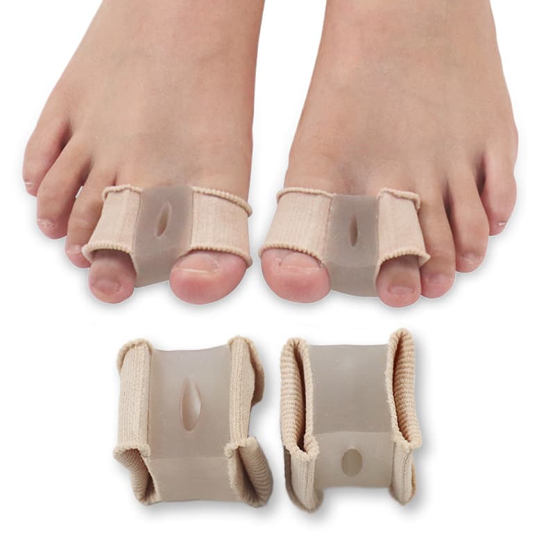 Bunion toe corrector, bunion elastic fiber silicone separator, perforated double toe adhesive tube