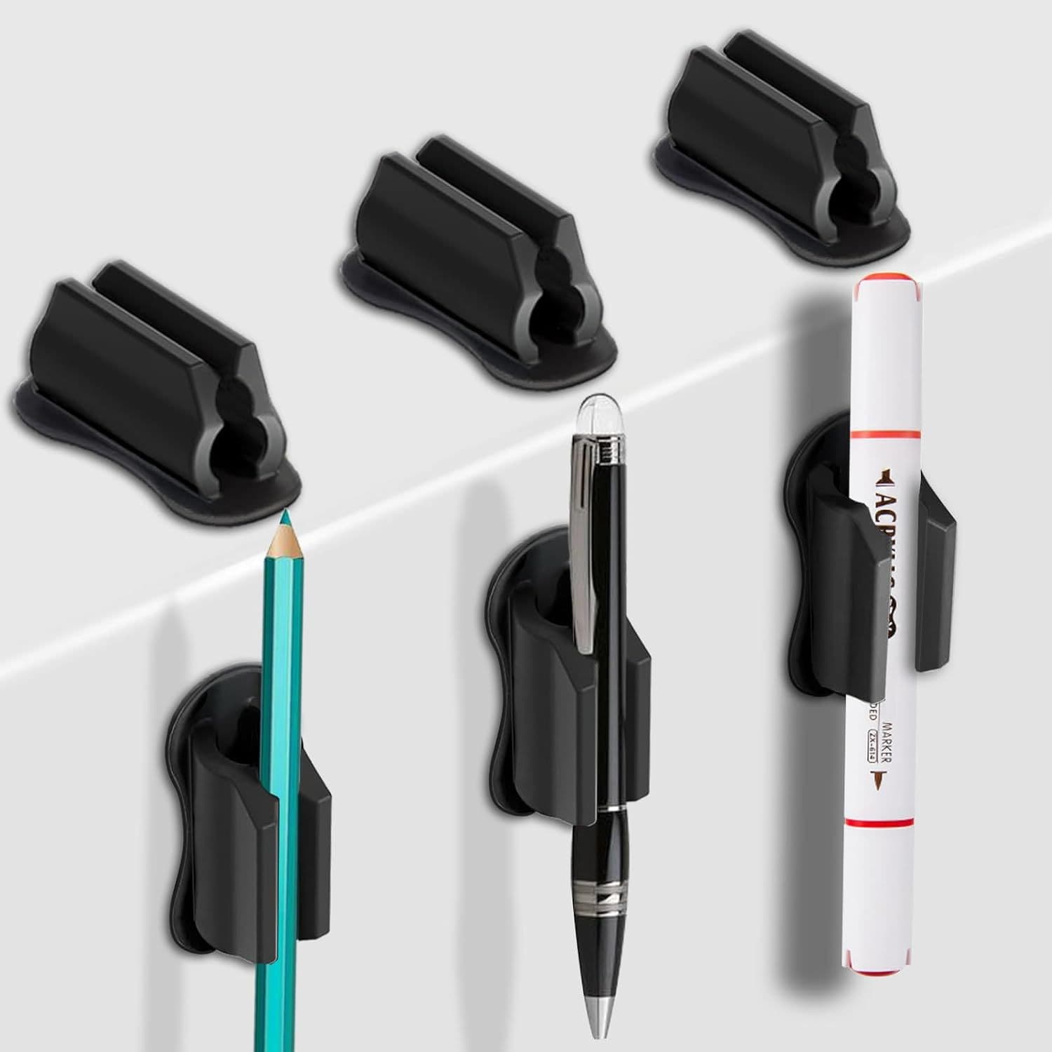 Amazon Pen Holder Upgraded Pen Holder Adhesive Pen Clip Children's Teacher Supplies Desk Organizer Accessories