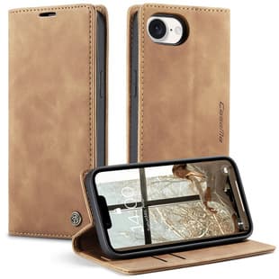Compatible with iPhone 17E Retro Flip Leather Case iPhone 17 Stand Phone Case 15 Pro Shockproof Card Slot Protective Cover