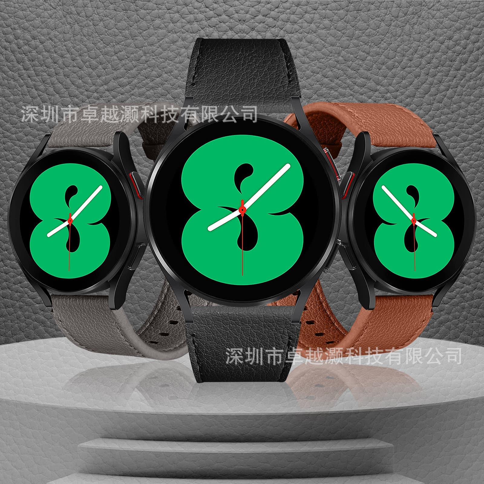 Compatible with Samsung Galaxy Watch 3 Smart 45mm 22mm Top Layer Military Leather Strap