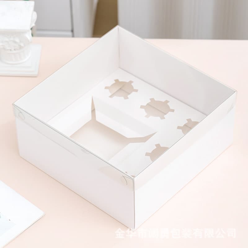 Trendy Mother's Day Flower Cake Dessert Packaging Box, 5-Piece Muffin Cupcake Packaging Box, Cupcake Box