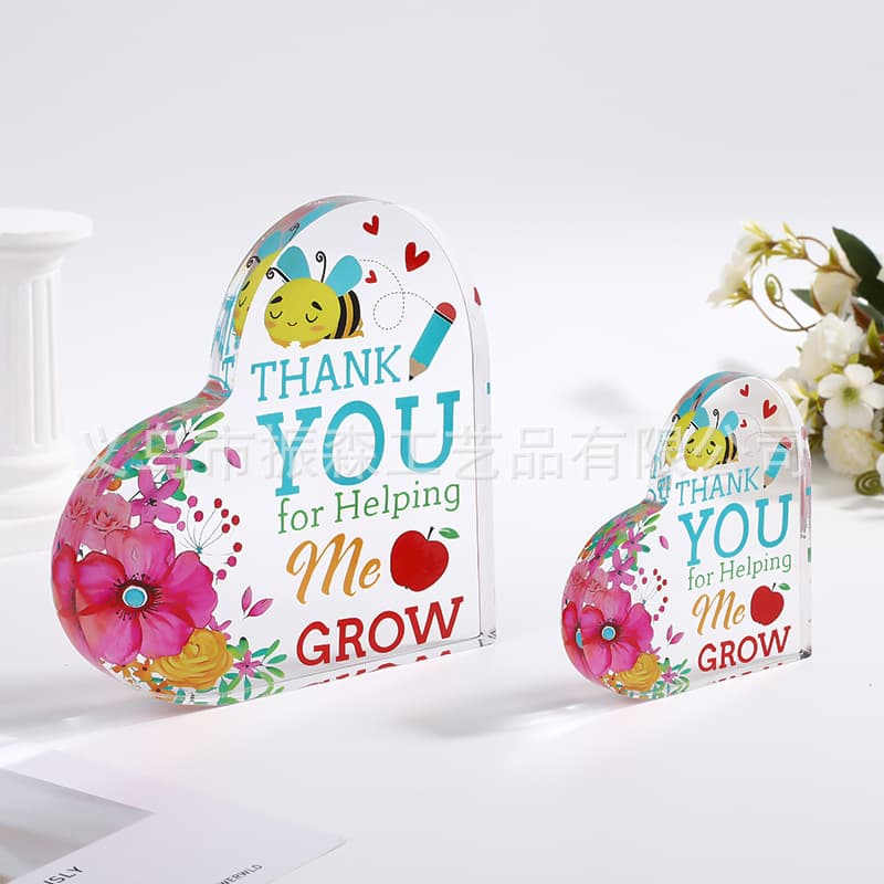Desktop Personalized Decorations Anniversary Gift for Friends Creative Heart-shaped Decorations Crafts Acrylic Love Ornaments