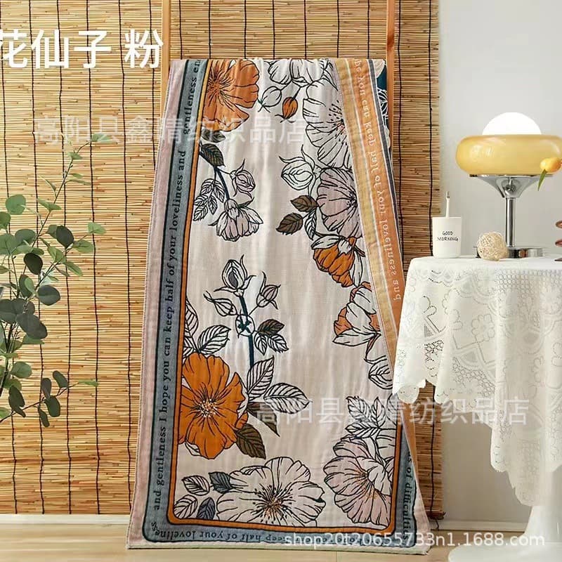 Wholesale Pure Cotton Multi-Layer Gauze Bath Towel 75*160cm Adult Bath Towel All-Season Absorbent Non-Shedding Bath Towel