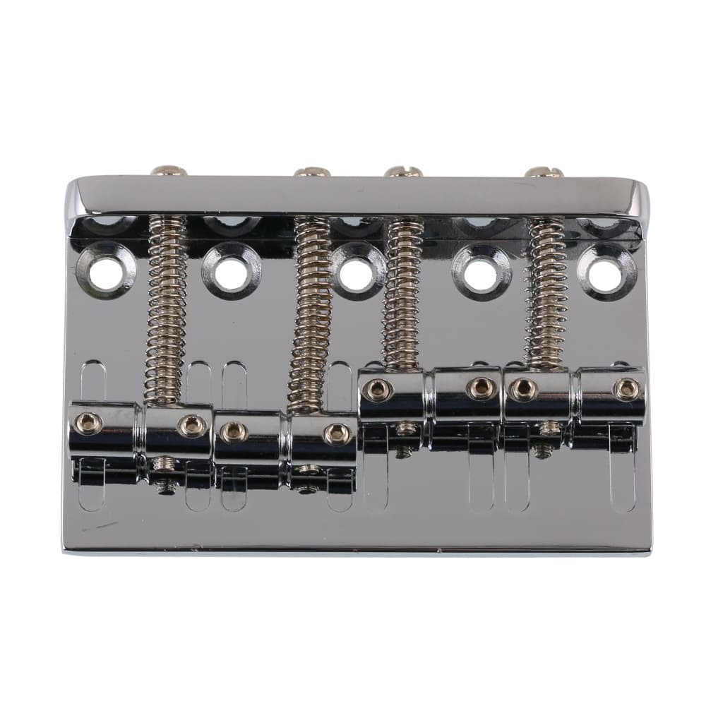 4-String Electric Bass Bridge Zinc Alloy Bass Bridge 79.5*46.9MM Chrome Guitar Parts Tailpiece