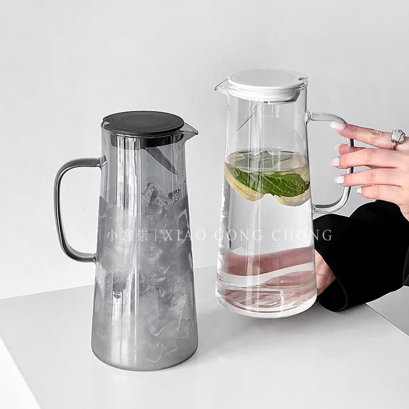 High-end cold kettle, high-temperature resistant glass kettle, large-capacity teapot, home living room, fruit teapot, juice teapot