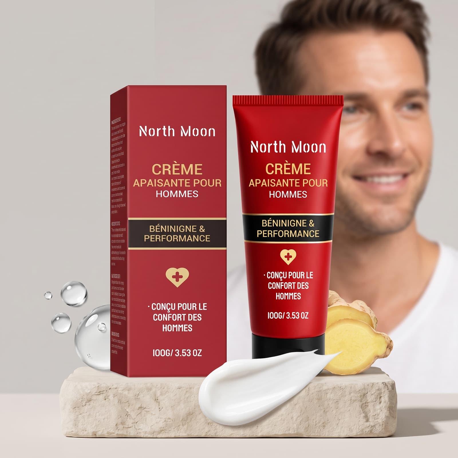 NORTH MOON Men's Care Cream - Gentle Ingredients for Daily Men's Skin Care, Comfortable and Refreshing Care Cream