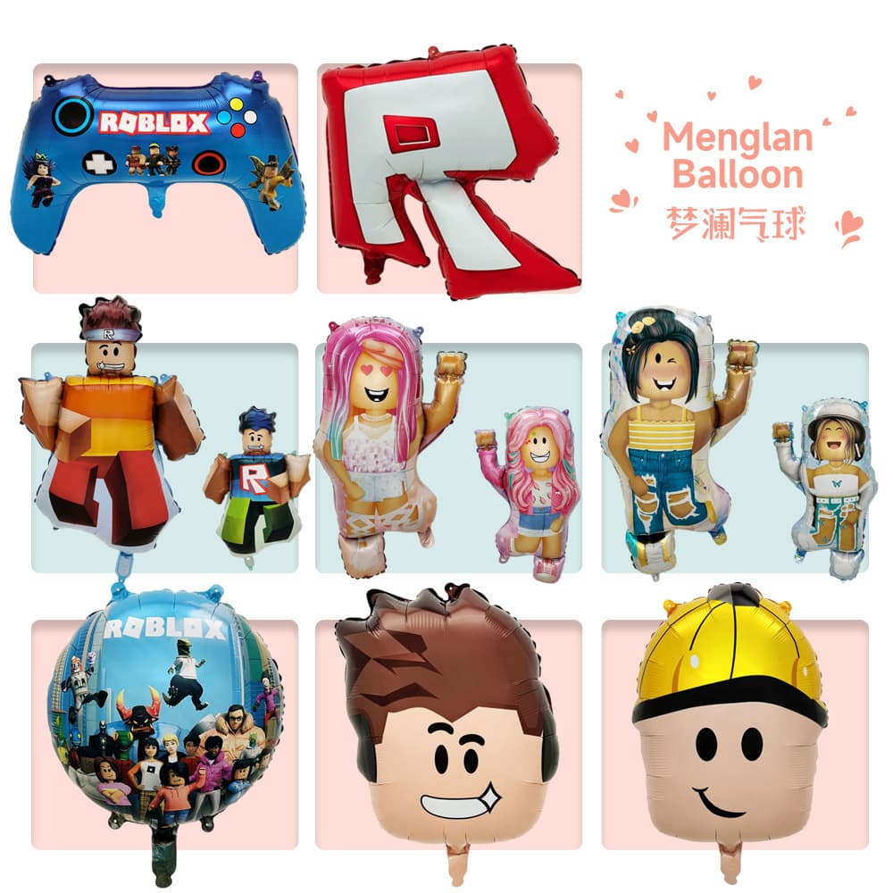 Cross-border Hot-selling Roblox Birthday Party Decoration Scene Aluminum Foil Balloons Character Modeling Balloons