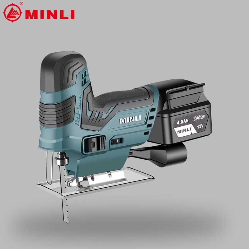 Minli Factory Direct Lithium Jigsaw - Small Woodworking Electric Tool, Portable Scroll Saw for Wood and Metal Plate Cutting
