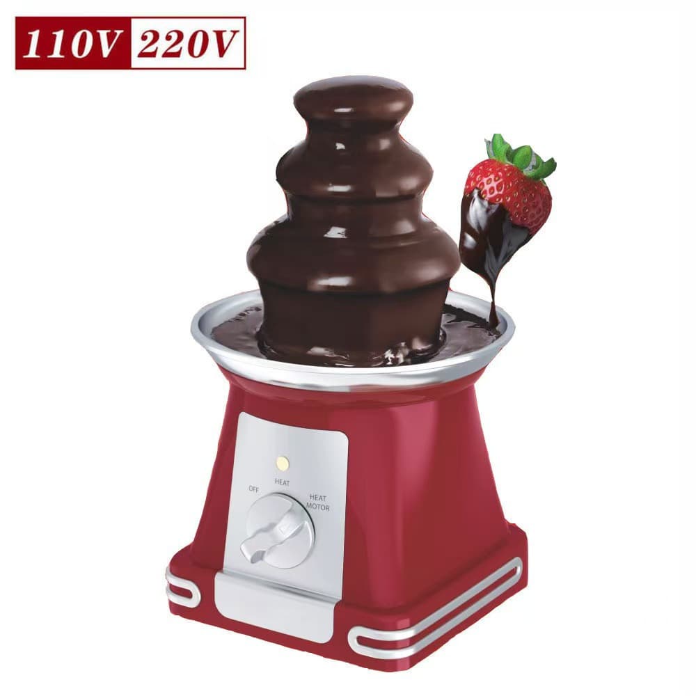 Household chocolate homemade chocolate melting tower with mini US standard three-layer chocolate fountain machine