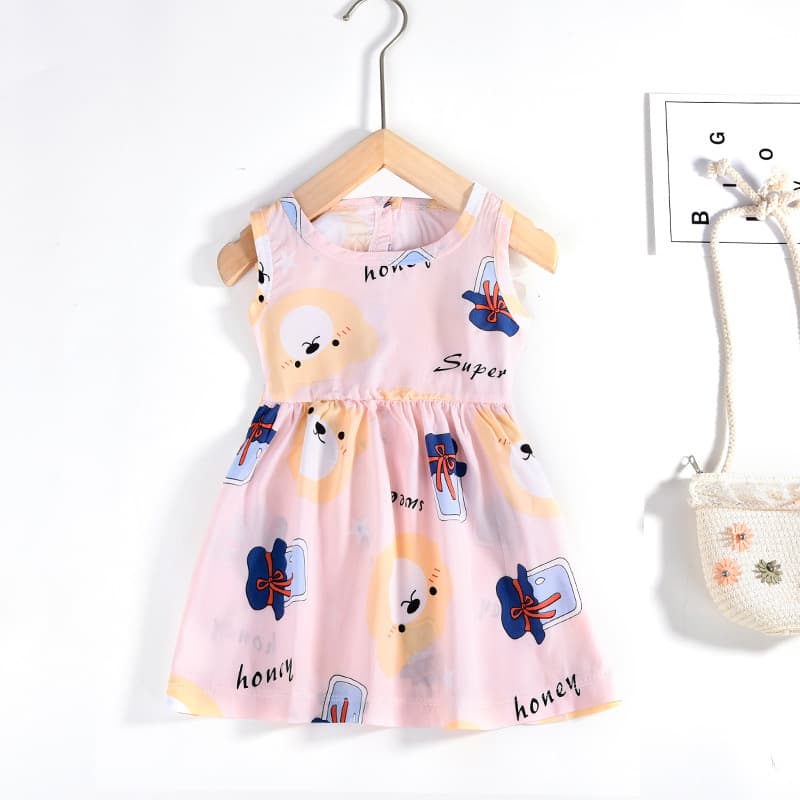 Children's Summer Cotton Dress Baby Girl Princess Dress Wholesale Vest Dress Baby Clothes