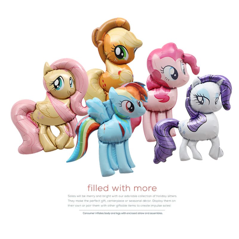 Party decoration props toy balloon genuine authorized My Little Pony cartoon style aluminum film balloon Pinkie
