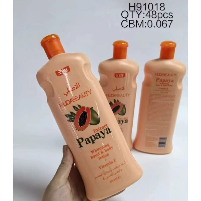 HUDABEAUTY Body Lotion Papaya Body Lotion Moisturizing and Hydrating Skin-Softening Papaya