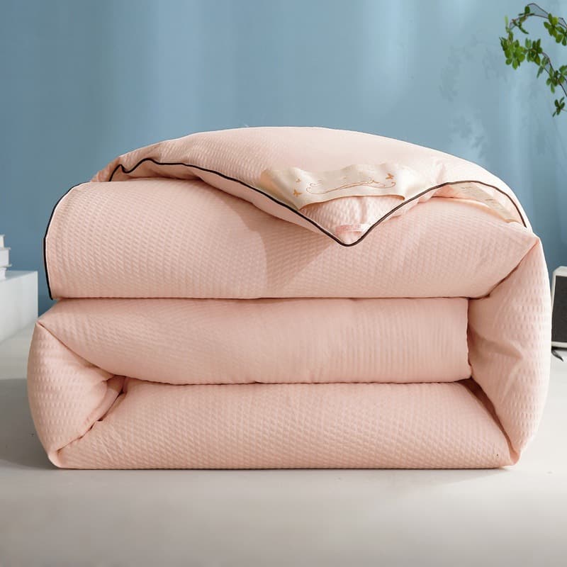 Bean Stitch Feather Quilt Single Student All-Season Air Conditioning Quilt Thick Filling Cotton Quilt Spring/Autumn Warm Winter Quilt