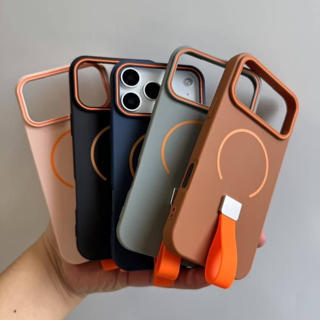 Oil-Drip Magnetic Silicone Phone Case Suitable for Apple 17 Pro Max Trendy 15 Skin-Feel 14/13 Large Hole Soft Case