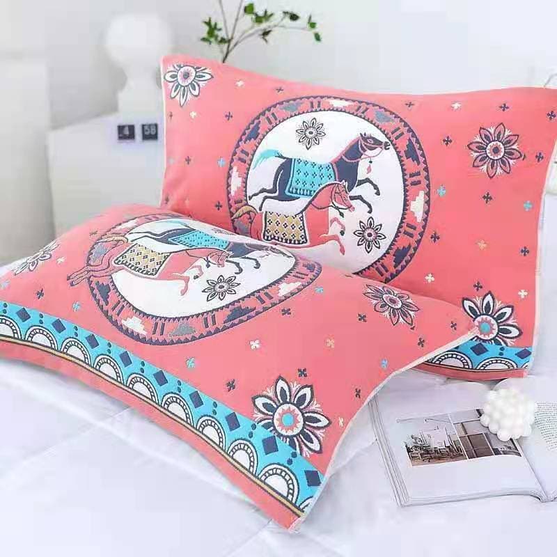 Pure cotton adult eight-layer thickened soft premium pillow towel, elegant style all-gauze new home use pillow cover.