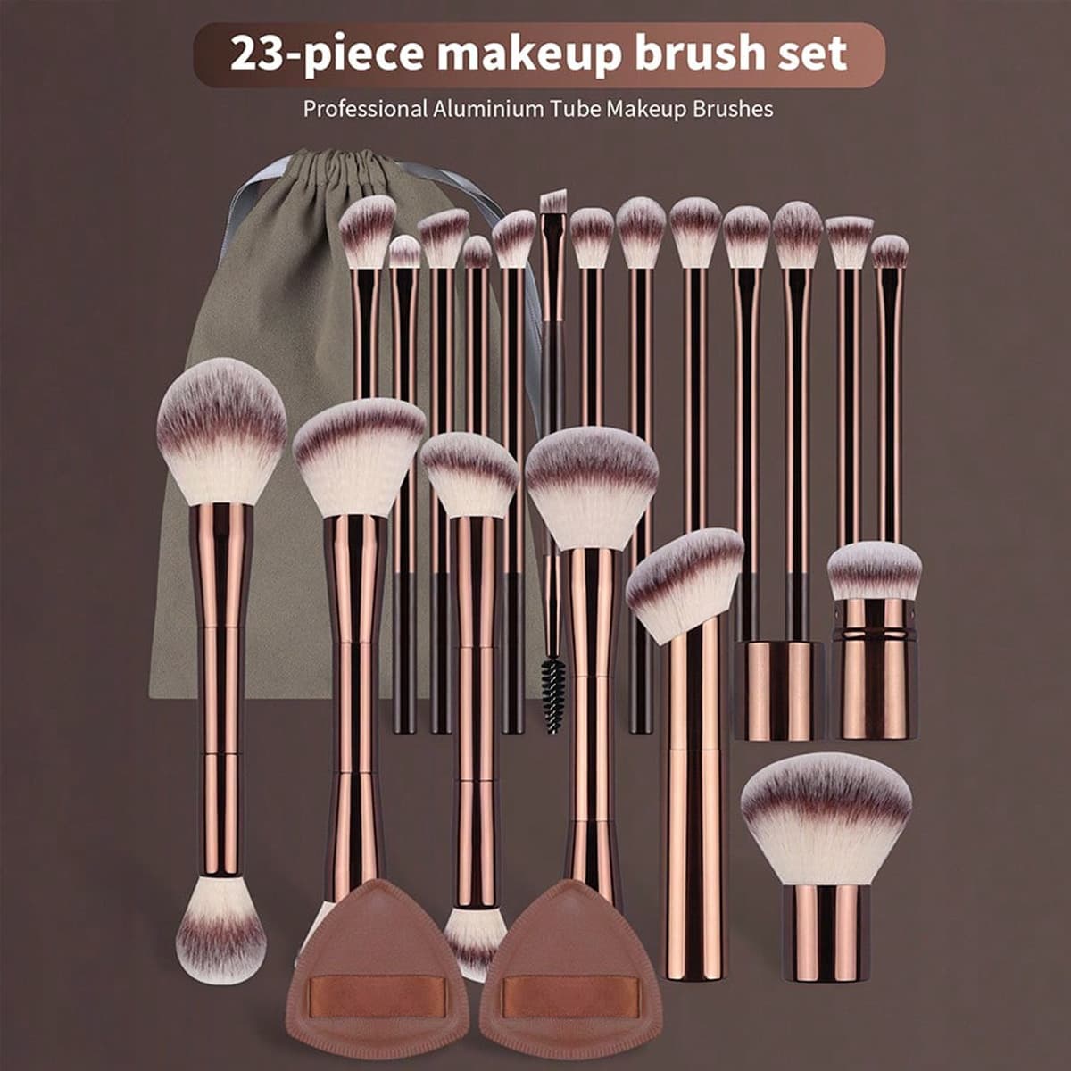 2025 New Nylon Hair 20-Piece Makeup Brush Set Professional Cosmetic Tools Cross-Border Dropshipping Factory Direct