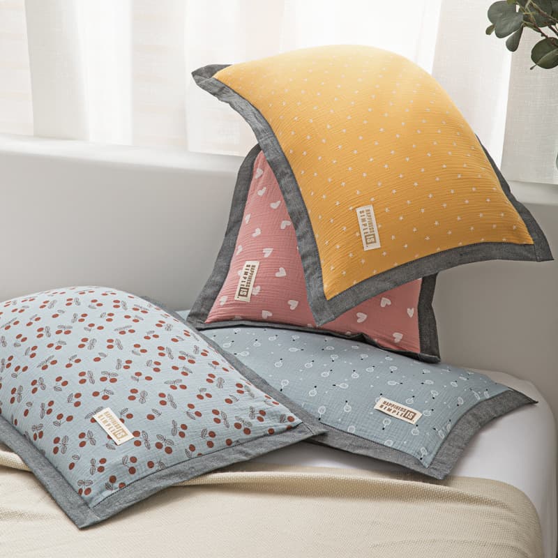 Double-layer Sand Adult Buckwheat Pillow with Pillowcase, Home Use Pure Cotton Sweat-absorbent Thickened Large Pillow Cover