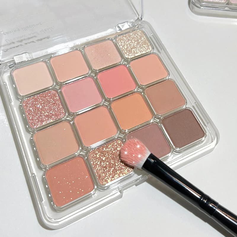 DIKALU Pure Desire Natural No-Makeup Korean Style 16-Color Gentle Eyeshadow Matte Pearlescent Honeydew Earth Tones Student Low Saturation
