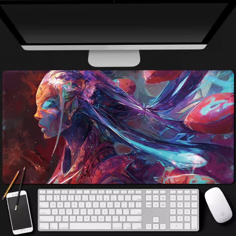 Cyberpunk City Cool Mouse Pad Extra Large Small Office Gaming E-Sports Anime Computer Desk Mat