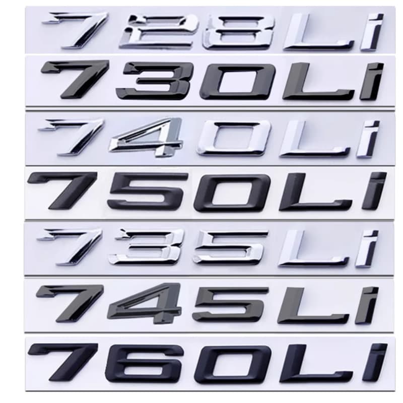 Suitable for BMW 728LI, 730Li, 735LI, 740Li, 750LI Emblem Rear Trunk Car Badge