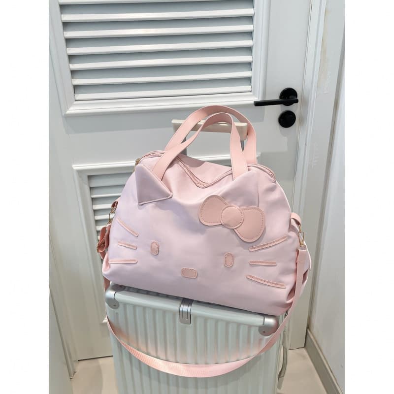 Large Capacity Handheld Short Trip Travel Bag Business Luggage Bag Hello Kitty Casual Shoulder Bag Cartoon Tote Bag for Women