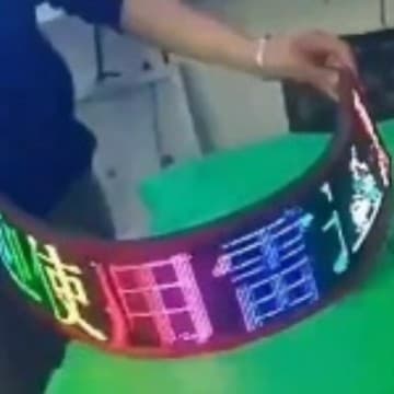 LED flexible screen advertising interactive display with APP customizable pattern LED car soft screen 56*16 cm