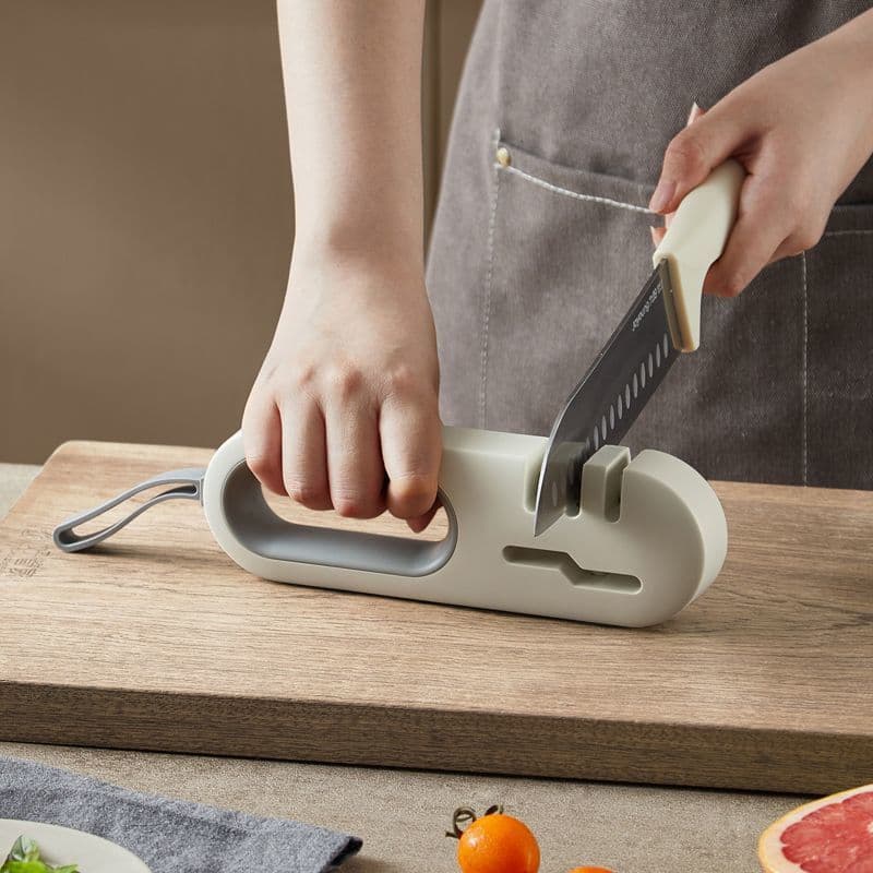 Multi-functional Sharpener - 4-in-1 Sharpening Anti-slip Kitchen Sharpening Stone for Knives and Scissors