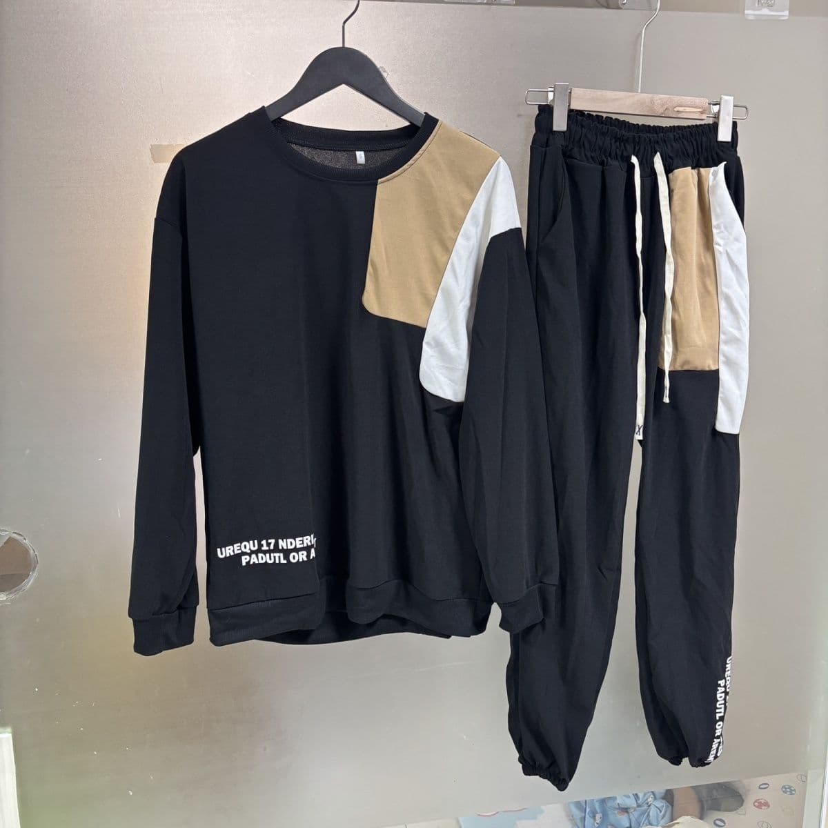 Flawed dyeing! Spring/autumn thin casual long sleeve sweatshirt men's set, Korean new trendy fashion versatile round neck.