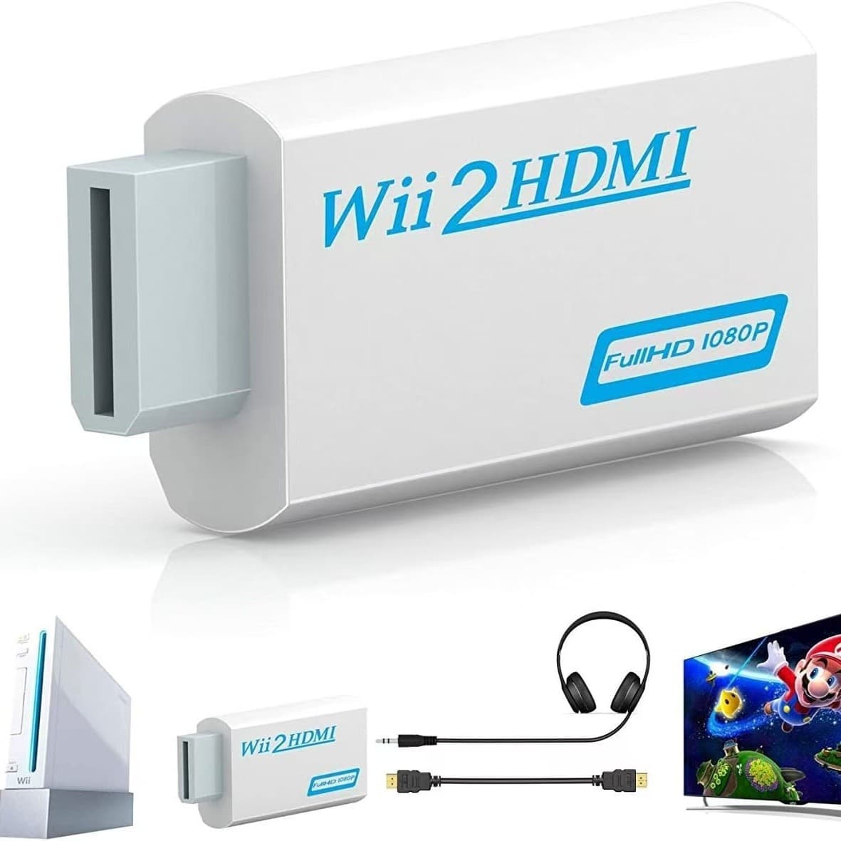 WII to HDMI Converter Wii to HDMI Game Console Wii2 to HDMI HD Wii2HDMI