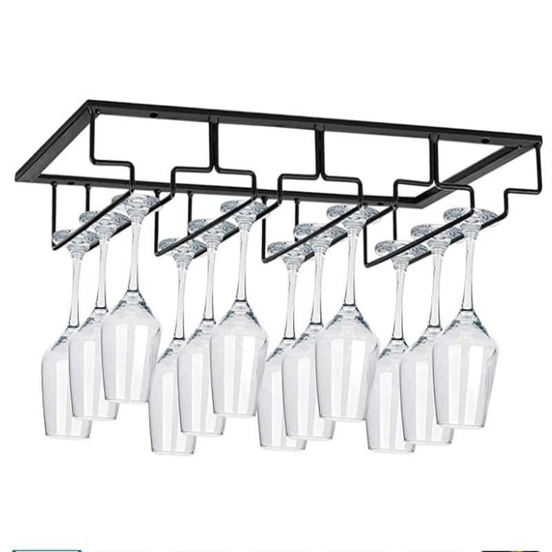 Cross-border Creative Wine Glass Rack Iron Wine Glass Rack Kitchen Inverted Hanging Wine Glass Rack Bar Home Wine Cabinet Hanging Wine Glass Rack
