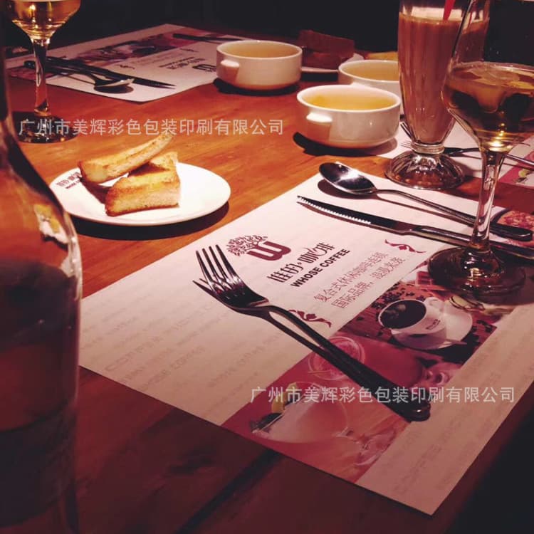 Disposable paper mats, children's placemat paper, antique placemat paper, steak placemat paper, Japanese placemat paper, Chinese placemat paper