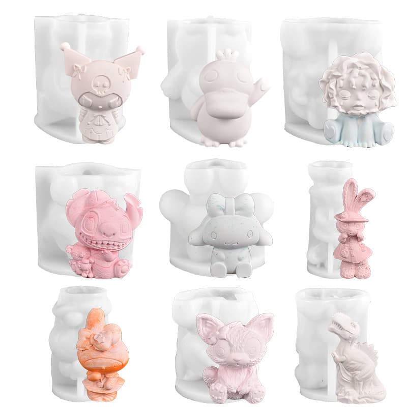Multiple Gypsum Doll Silicone Molds Handmade DIY Self-Made Gypsum Doll Molds Wholesale Doll Candle Molds