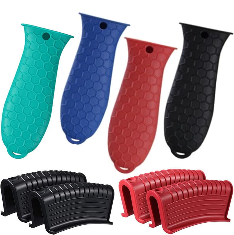 Silicone pot handle sleeve, heat-insulating sleeve, heat-resistant silicone pot handle, anti-scalding, non-slip soft handle sleeve, self-assembly set.