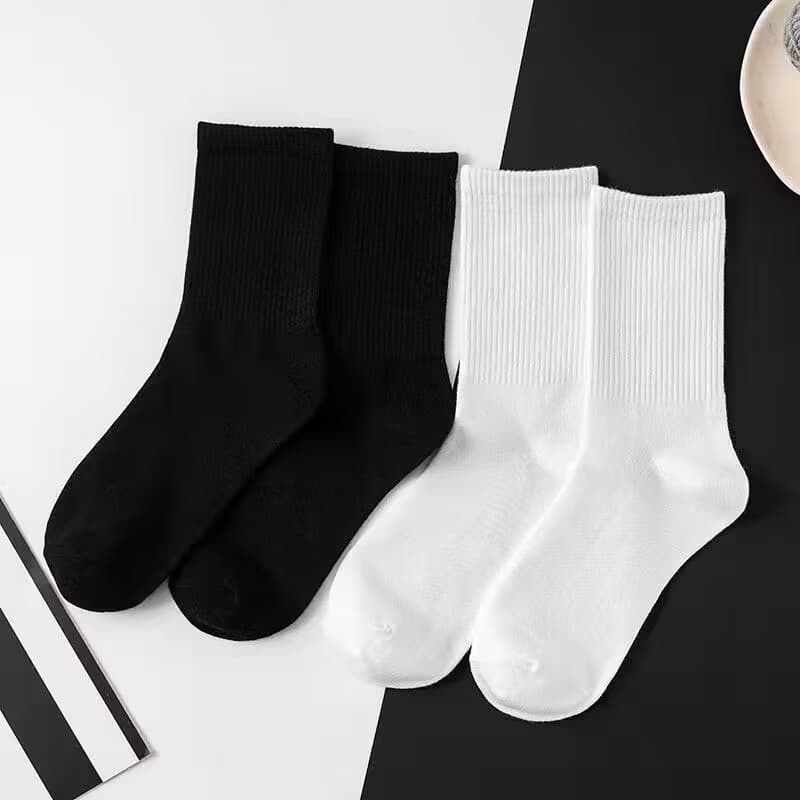 Women's Long Socks Autumn Thin Black White Men's Mid-Calf Socks Sports High-Top Long Tube Men's Socks Ins Trendy Socks