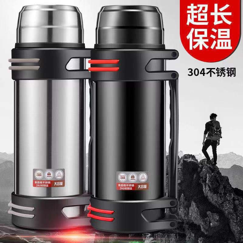 2000ml Large Capacity Vacuum Insulated Stainless Steel 304 Thermos Cup 2.0L Outdoor Car Travel Mug High Quality Durable