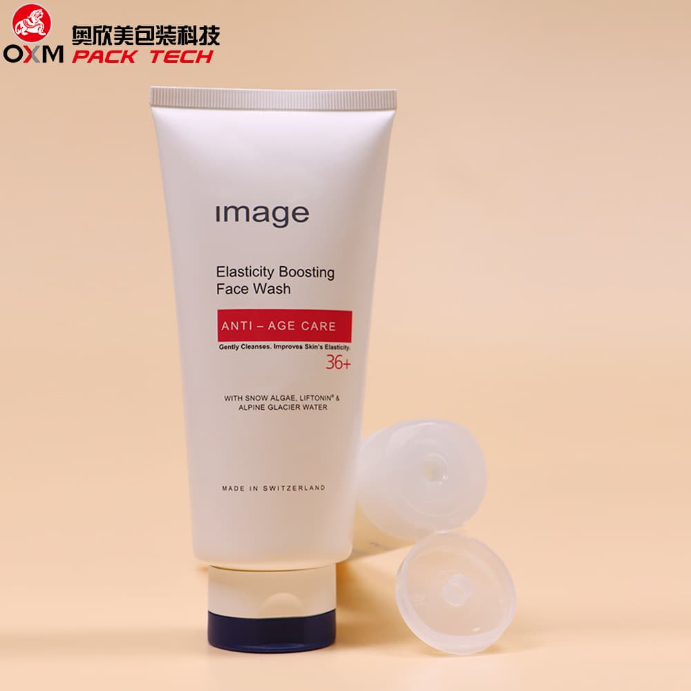 Cosmetic Soft Tube Packaging Material 100ml Tubes, Screw-top Flip Cap Aluminum-Plastic Tubes, Black Facial Cleanser Empty Tubes
