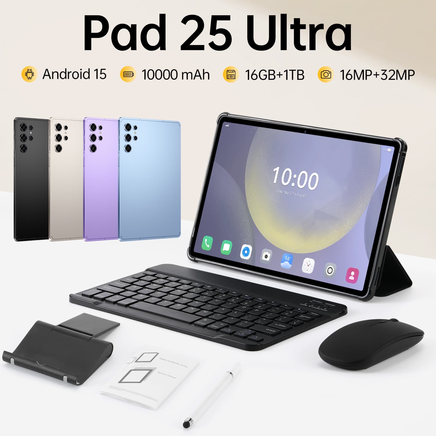 Pad 25 Ultra Cross-border 10.1-inch 4+32G Octa-core Chip 4G Calling Long Battery Life Tablet for Foreign Trade