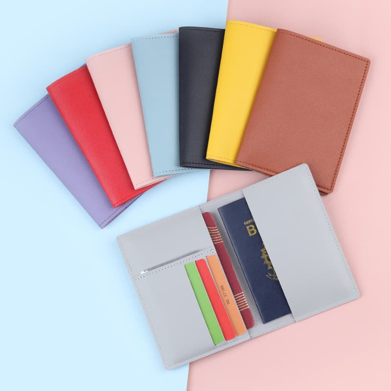 Unisex Soft Leather Passport Wallet, Ticket and Card Holder, Multi-Functional Document and License Passport for Wholesale