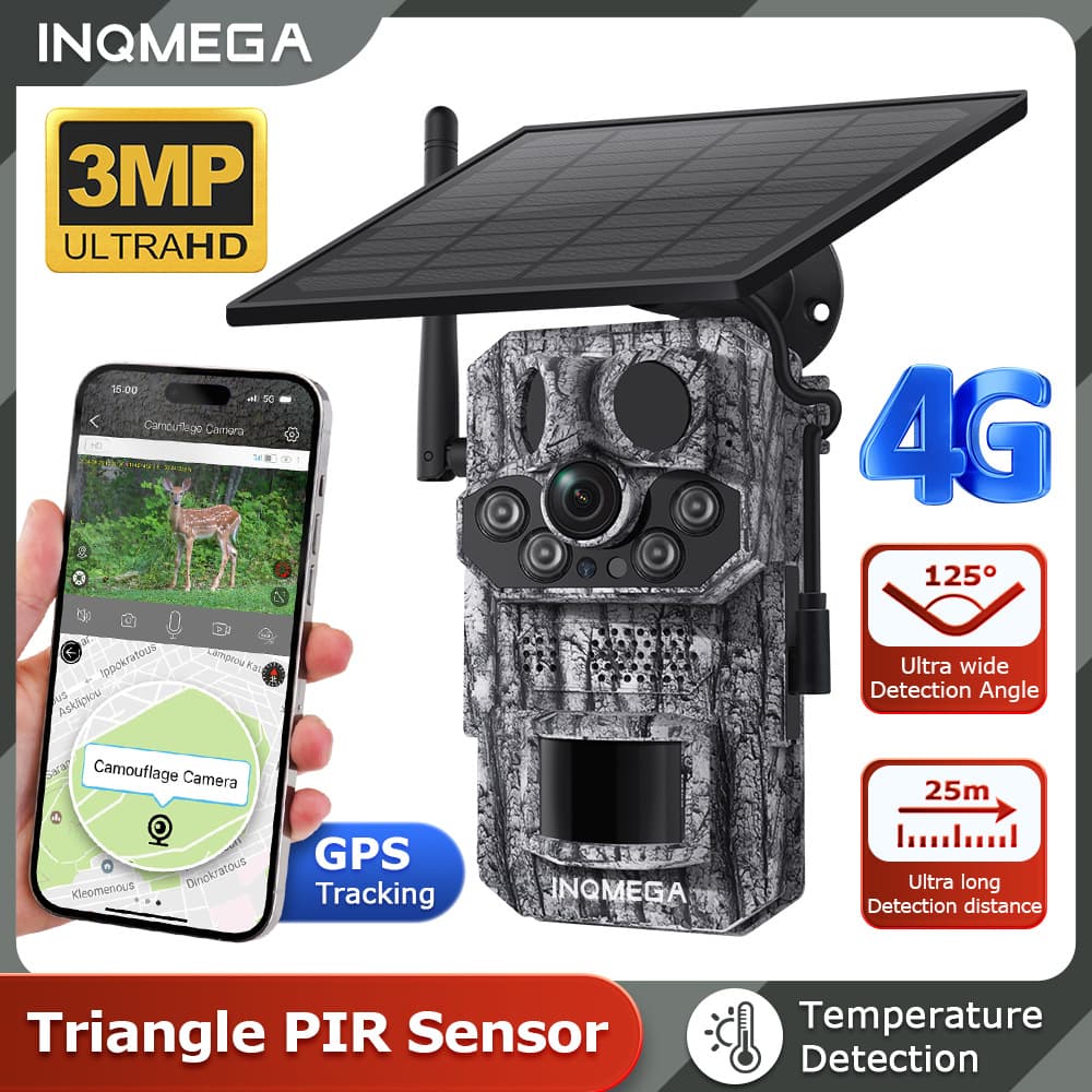 Private Mold Cross-Border 4G Camouflage Camera Smart GPS Positioning AI Recognition Supports Temperature Detection