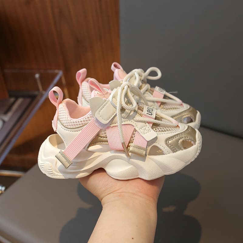 Girls' Sports Sandals 2026 Summer New Children's Bow Versatile Casual Shoes Student Non-Slip Beach Sandals