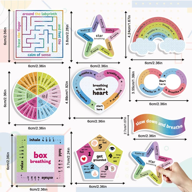 Cross-Border Hot-Selling Adult Anxiety Relief Sensory Function Bumpy Calm Anti-Stress Frosted Sticker Labels