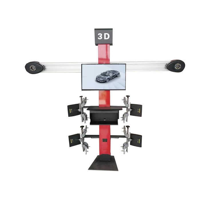 Automotive 3D Four-Wheel Alignment Instrument Single Screen Four-Column Large Scissor Lift Machine Matching Auto Repair Equipment Factory Direct Sales