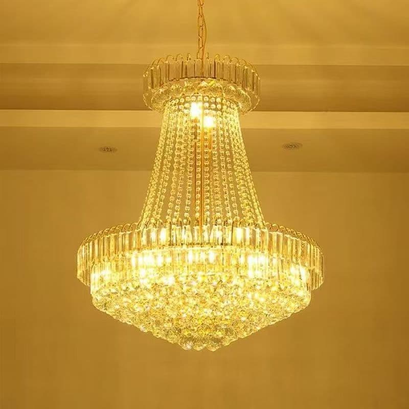 Cross-border Supply Restaurant Chandelier High-end Iron Crystal Chandelier Modern Simple Living Room Hall Main Light Factory