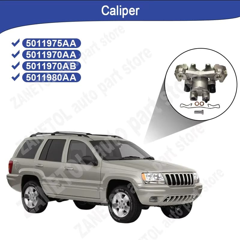 5011975AA ZANETOL Caliper for Jeep Grand Cherokee 1999-2004