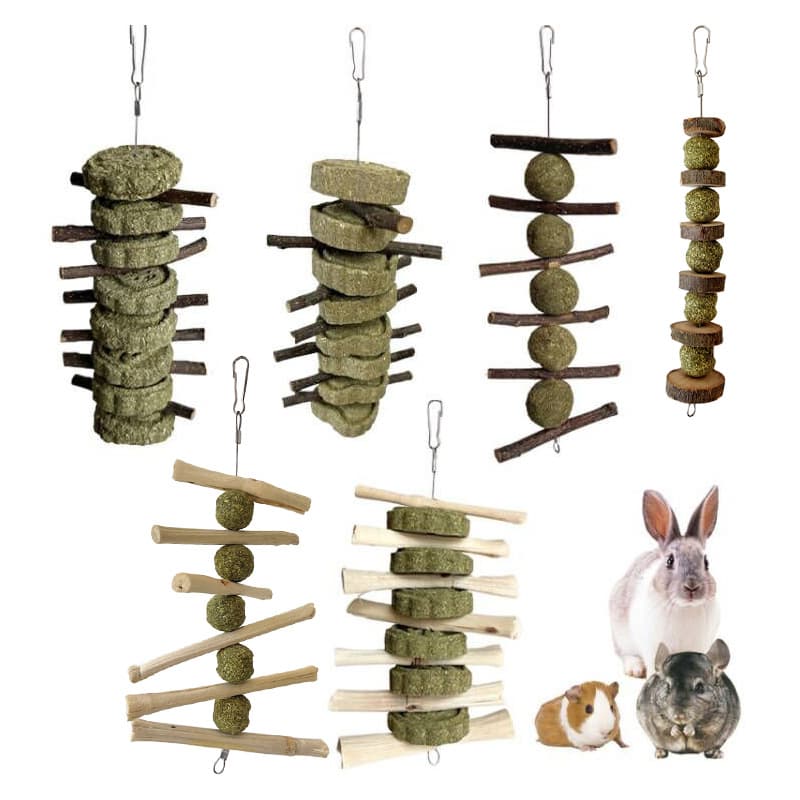 Factory direct supply of alfalfa ball skewers, grass cakes, teething skewers, apple sticks, guinea pigs, rabbits, chinchilla snacks, chewing sticks