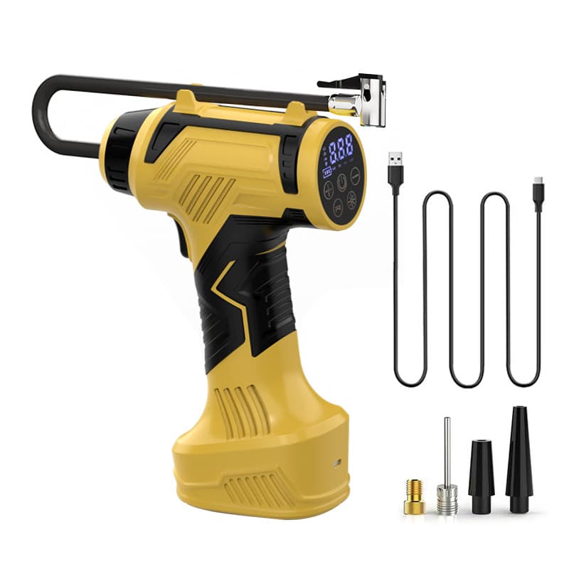 Cross-Border Car Inflator Portable Air Pump Electric Lighting Vehicle Wireless Tire Inflator Factory Wholesale