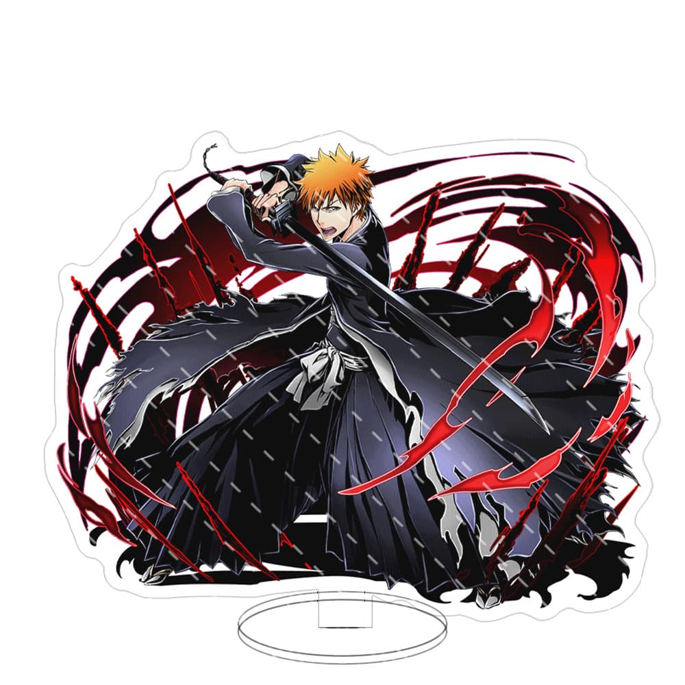 Sample display of Bleach Kurosaki Ichigo Kuchiki Rukia peripheral anime acrylic figure stand-up figure ornaments